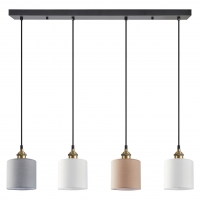 SE21-BR-10-4BL-SH123 MAGNUM FLEX White, Grey ,Brown Shade Pendant+ SE21-BR-10-4BL-SH123 MAGNUM FLEX White, Grey ,Brown Shade Pendant+