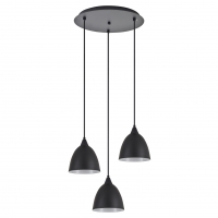 SE21-BL-B10-3BL-MS2 ADEPT PENDANT Black Metal Shade + SE21-BL-B10-3BL-MS2 ADEPT PENDANT Black Metal Shade +