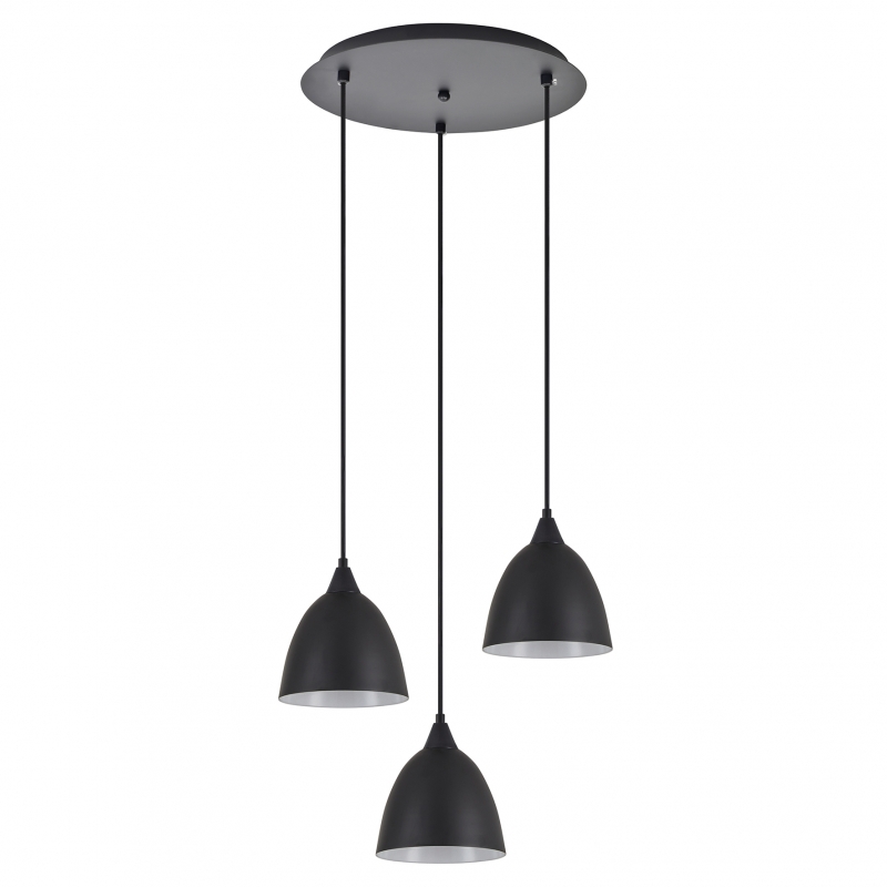SE21-BL-B10-3BL-MS2 ADEPT PENDANT Black Metal Shade + SE21-BL-B10-3BL-MS2 ADEPT PENDANT Black Metal Shade +