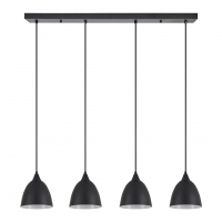 SE21-BL-B10-4BL-MS2 ADEPT PENDANT Black Metal Shade +