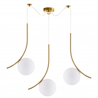 SE21-GM3-45 SCEPTRE GOLD MATT PENDANT OPAL GLASS+ SE21-GM3-45 SCEPTRE GOLD MATT PENDANT OPAL GLASS+