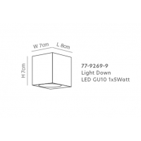 SE-WL-S1-DG CUADRO DOWN WALL LAMP GU10 DARK GREY BODY ALUMINIUM