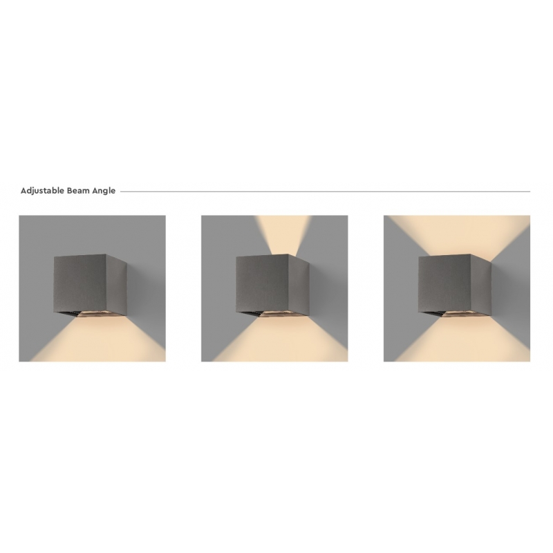 SE-WLL-3K-DG CUBO LED WALL LAMP 5W*2 3000K DARK GREY BODY ALUMINIUM