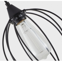 SE21-BL-B10-3BL-GR12  ADEPT FLEX Black Metal Grid Pendant+
