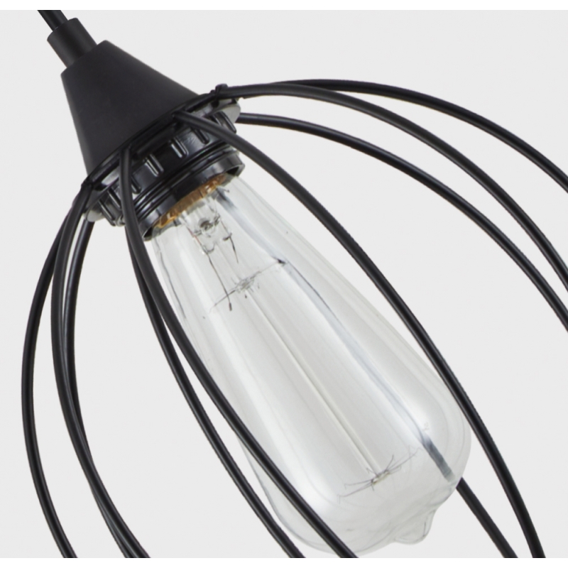 SE21-BL-B10-3BL-GR12  ADEPT FLEX Black Metal Grid Pendant+