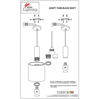 SE21-NM-4-NM1W-SH1 ADEPT TUBE Nickel Matt Wall Lamp White Fabric Shade+ SE21-NM-4-NM1W-SH1 ADEPT TUBE Nickel Matt Wall Lamp White Fabric Shade+