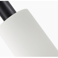 SE21-BL-4-4BL-GL3 ADEPT TUBE Black Pendant White Glass+