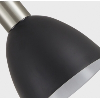 SE21-NM-52-MS2 ADEPT WALL LAMP Nickel Matt Wall lamp with Switcher and Black Metal Shade+