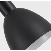 SE21-BL-22-MS2  ADEPT BLACK WALL LAMP BLACK METAL SHADE+