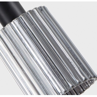 SE21-BL-4-BL2-GL1 ADEPT TUBE Black Pendant Smoked Glass+ SE21-BL-4-BL2-GL1 ADEPT TUBE Black Pendant Smoked Glass+