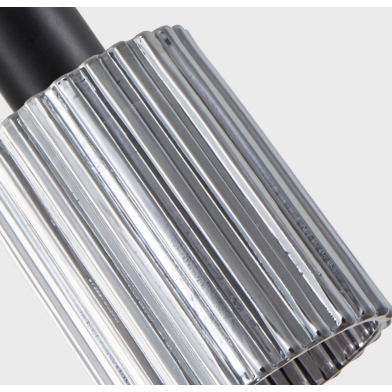 SE21-BL-4-BL2-GL1 ADEPT TUBE Black Pendant Smoked Glass+ SE21-BL-4-BL2-GL1 ADEPT TUBE Black Pendant Smoked Glass+