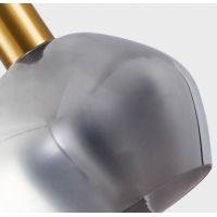 SE21-GM-4-GL2 ADEPT TUBE Gold Matt Pendant Smoked Glass+