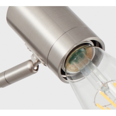 SE21-NM-52-SH1 ADEPT WALL LAMP Nickel Matt Wall lamp with Switcher and White Shade+