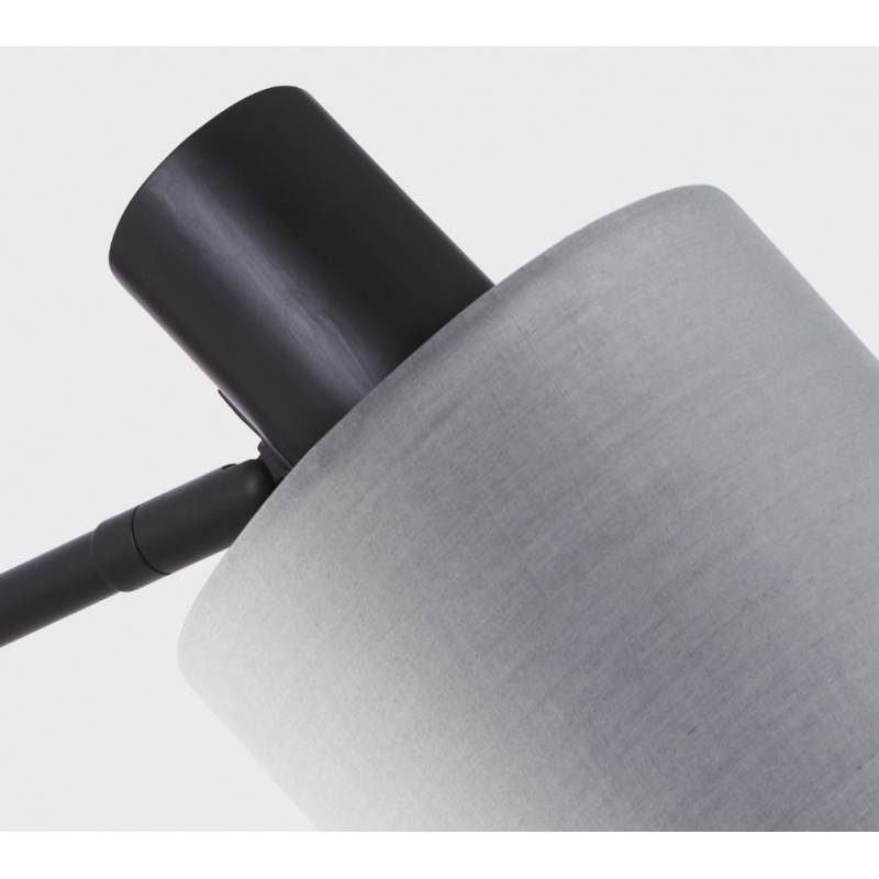 SE21-BL-22-SH2 ADEPT BLACK WALL LAMP GREY SHADE+ SE21-BL-22-SH2 ADEPT BLACK WALL LAMP GREY SHADE+