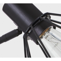 SE21-BL-22-GR1  ADEPT BLACK WALL LAMP BLACK METAL GRID+