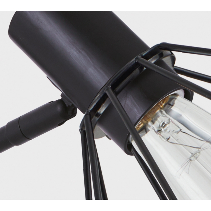 SE21-BL-22-GR1  ADEPT BLACK WALL LAMP BLACK METAL GRID+