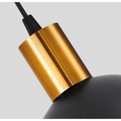 SE21-GM-9-MS2 ADEPT WALL LAMP Gold Matt and Black Metal Wall Lamp Black Metal Shade+