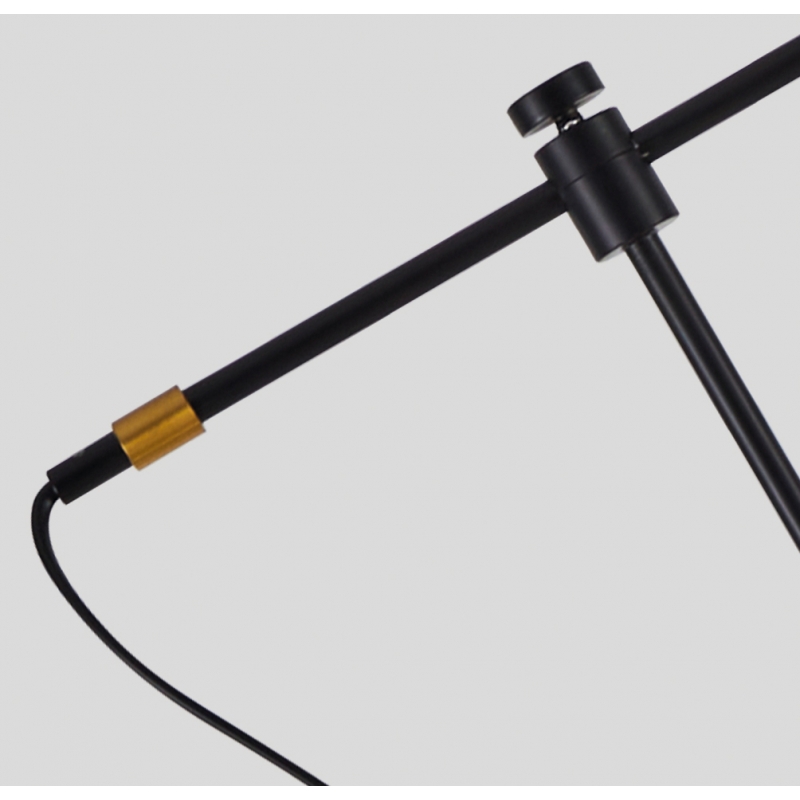 SE21-GM-39-GR2 ADEPT FLOOR LAMP Gold Matt and Black Metal Floor Lamp Black Metal Grid+
