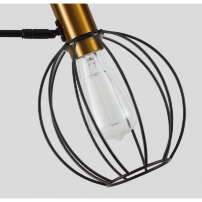 SE21-GM-9-GR2  ADEPT WALL LAMP Gold Matt and Black Metal Wall Lamp Black Metal Grid+