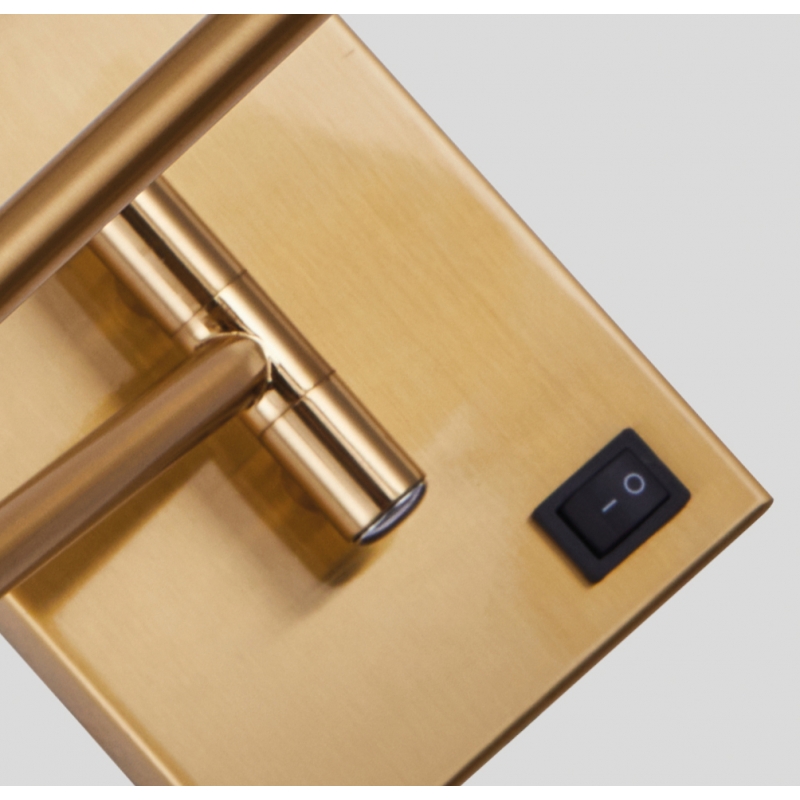 SE21-GM-9 ADEPT GOLD MATT & BLACK WALL LAMP Β3