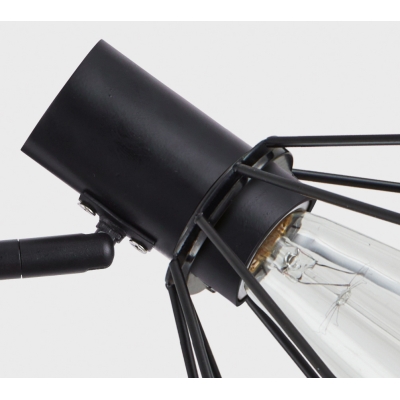 SE21-BL-52-GR1 ADEPT WALL LAMP Black Wall Lamp with Switcher and Black Metal Grid+