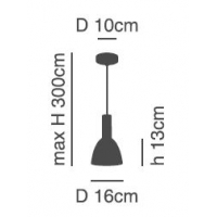 SE21-BL-4-BL3-MS2 ADEPT TUBE Black Pendant Black Metal Shade+
