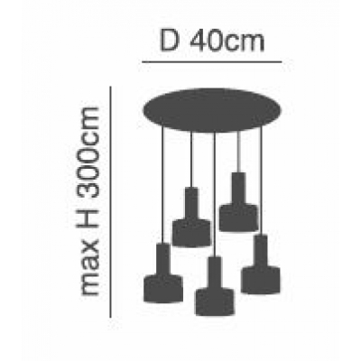 SE21-NM-4-5NM-MS1 ADEPT TUBE Nickel Matt Pendant Black Metal Shade+ SE21-NM-4-5NM-MS1 ADEPT TUBE Nickel Matt Pendant Black Metal Shade+