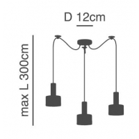 SE21-BL-4-BL3-MS1 ADEPT TUBE Black Pendant Black Metal Shade+ SE21-BL-4-BL3-MS1 ADEPT TUBE Black Pendant Black Metal Shade+