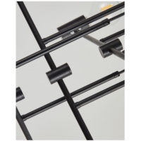SE21-BL-120-SH1 ADEPT BLACK PENDANT WHITE SHADE+ SE21-BL-120-SH1 ADEPT BLACK PENDANT WHITE SHADE+