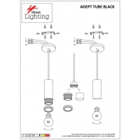 SE21-BL-4-3BL-GR12 ADEPT FLEX Black Pendant Black Metal Grid+ SE21-BL-4-3BL-GR12 ADEPT FLEX Black Pendant Black Metal Grid+