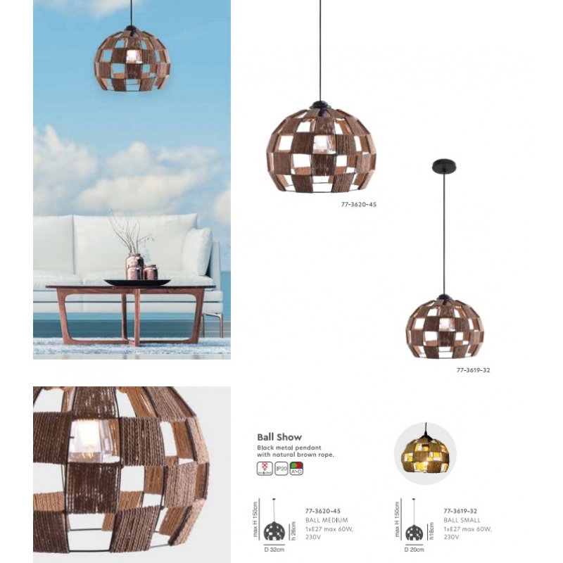 BALL SHOW Φ32 PENDANT LAMP BLACK Ζ3 BALL SHOW Φ32 PENDANT LAMP BLACK Ζ3