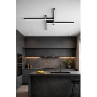 SE LED 90 AFFILATO CEILING BLACK 30W  3CCT 70x70x5cm IP20 220V 2 YEARS WARRANTY Α2