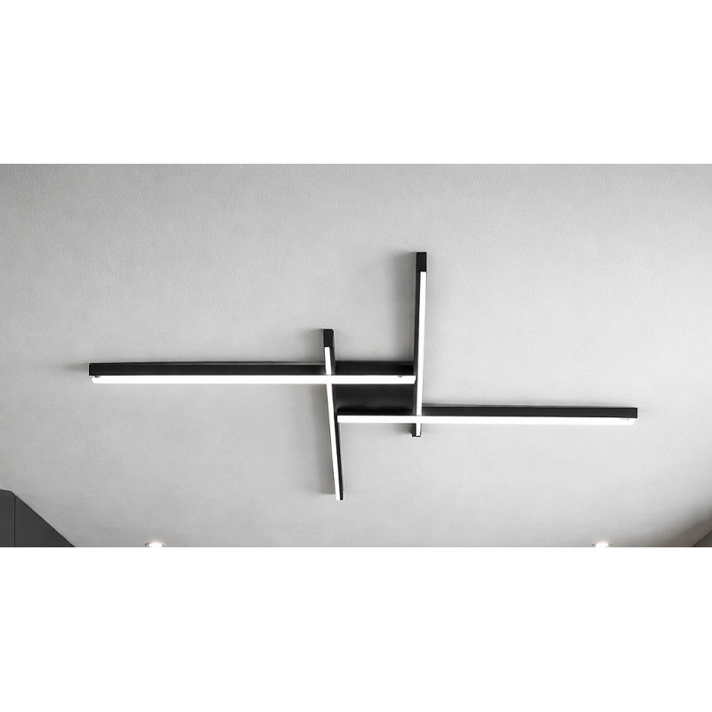 SE LED 90 AFFILATO CEILING BLACK 30W  3CCT 70x70x5cm IP20 220V 2 YEARS WARRANTY Α2