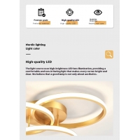 SE LED 50 CICLIT PENDANT GOLD 38W  3CCT 50x50x20cm IP20 220V 2 YEARS WARRANTY A2