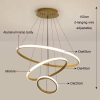 SE LED 60 DAMITA GOLD PENDANT 60x40x20cm 57W 3CCT WITH MEMORY IP20 2 YEARS WARRANTY A2 SE LED 60 DAMITA GOLD PENDANT 60x40x20cm 57W 3CCT WITH MEMORY IP20 2 YEARS WARRANTY A2
