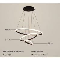 SE LED 60 DAMITA BLACK PENDANT 60-40-20x100cm 57W 3CCT WITH MEMORY IP20 2 YEARS WARRANTY A1 SE LED 60 DAMITA BLACK PENDANT 60-40-20x100cm 57W 3CCT WITH MEMORY IP20 2 YEARS WARRANTY A1