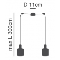 SE21-NM-4-NM2-SH2 ADEPT TUBE Nickel Matt Pendant Grey Fabric Shade+ SE21-NM-4-NM2-SH2 ADEPT TUBE Nickel Matt Pendant Grey Fabric Shade+