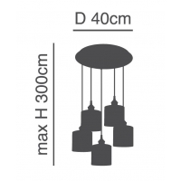 SE21-BR-10-5BL-SH1 MAGNUM BRONZE White Shade Pendant+