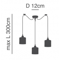 SE21-BR-10-3BL-GR12 MAGNUM FLEX Bronze Metal Pendant Black Metal Grid+ SE21-BR-10-3BL-GR12 MAGNUM FLEX Bronze Metal Pendant Black Metal Grid+