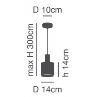 SE21-BL-4-BL3-SH1 ADEPT TUBE Black Pendant White Fabric Shade+