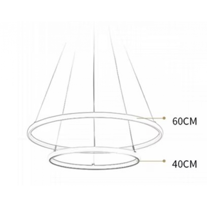 SE LED 60 STELINA PENDANT GOLD 60-40cm 47W  3CCT IP20 220V 2 YEARS WARRANTY A1