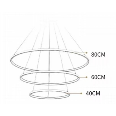 SE LED 80 STELINA PENDANT BLACK 80-60-40cm 84w  3CCT IP20 220V 2 YEARS WARRANTY A1