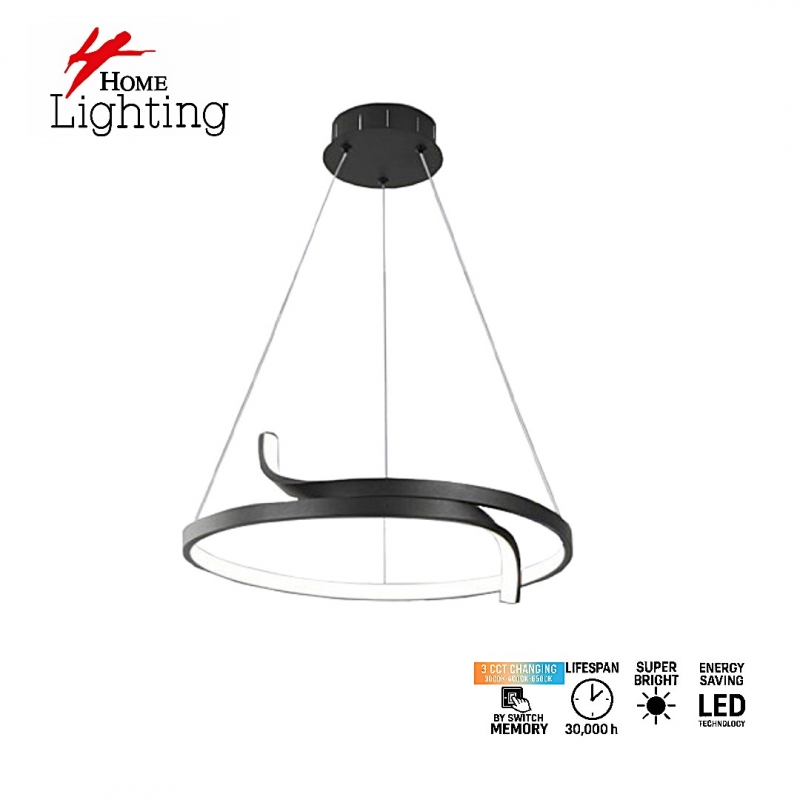 SE LED 50 ECLIPTA BLACK 3CCT WITH MEMORY  37,1W  50cm  2 YEARS WARRANTY