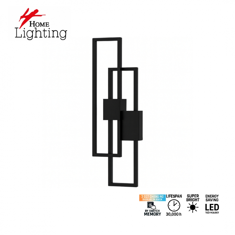 SE LED 50 FRAME BLACK WALL LAMP 50*16*16.5cm 3CCT WITH MEMORY 2 YEARS WARRANTY SE LED 50 FRAME BLACK WALL LAMP 50*16*16.5cm 3CCT WITH MEMORY 2 YEARS WARRANTY