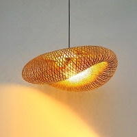 SE21-CA-60 CANESHELL  PENDANT  BAMBOO STEEL  60*36*120cm  E27  2 YEARS WARRANTY