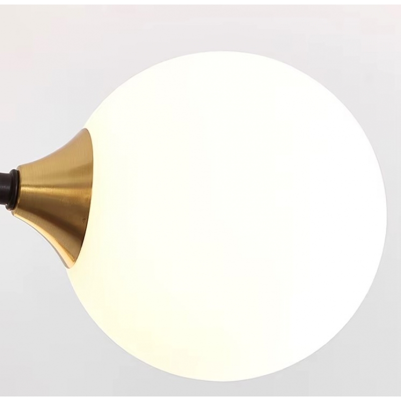 SE21-HA-6 HARUTO BLACK AND GOLD PENDANT OPAL 70x70x60cm E27x6 MAX60W IP20 2 YEARS WARRANTY