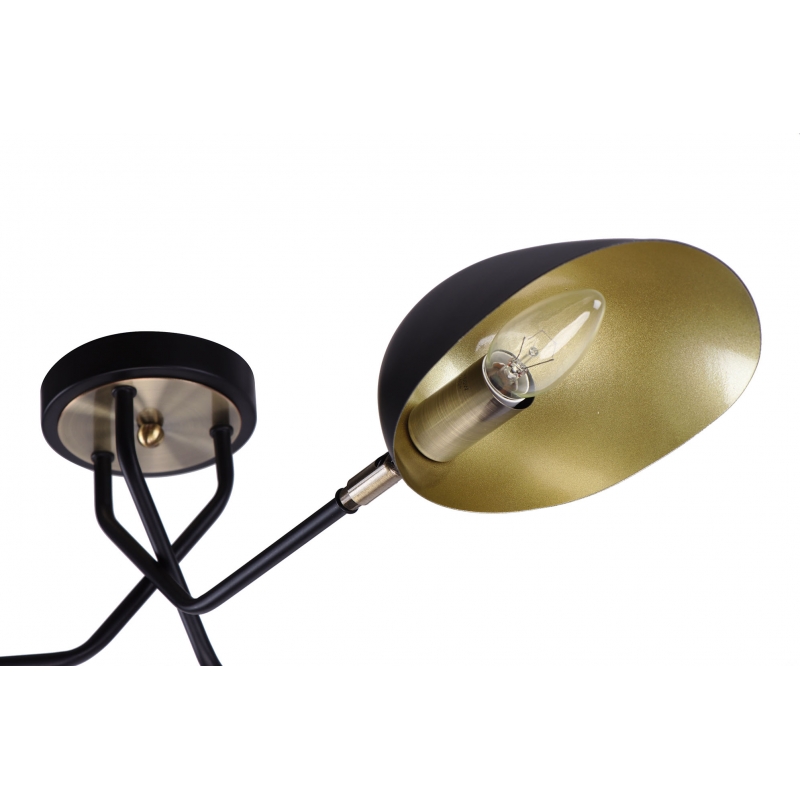 KQ 2759/5 ELIA BLACK AND ANTIQUE BRASS CEILING LAMP Ζ3