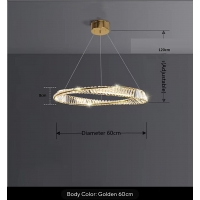 SE LED 60  OVELA ROSE GOLD Φ60cm 3CCT REMOTE CONTROL 2 YEARS WARRANTY