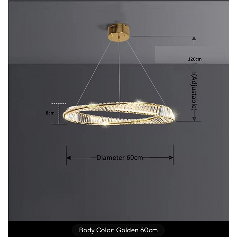 SE LED 60  OVELA ROSE GOLD Φ60cm 3CCT REMOTE CONTROL 2 YEARS WARRANTY