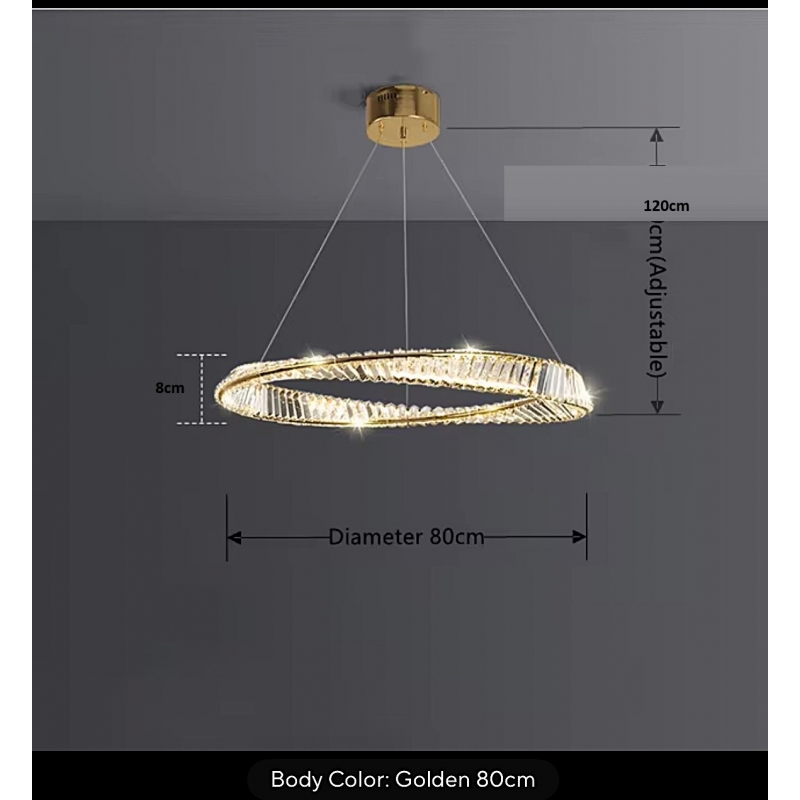 SE LED 80  OVELA ROSE GOLD  Φ80cm 3CCT REMOTE CONTROL 2 YEARS WARRANTY